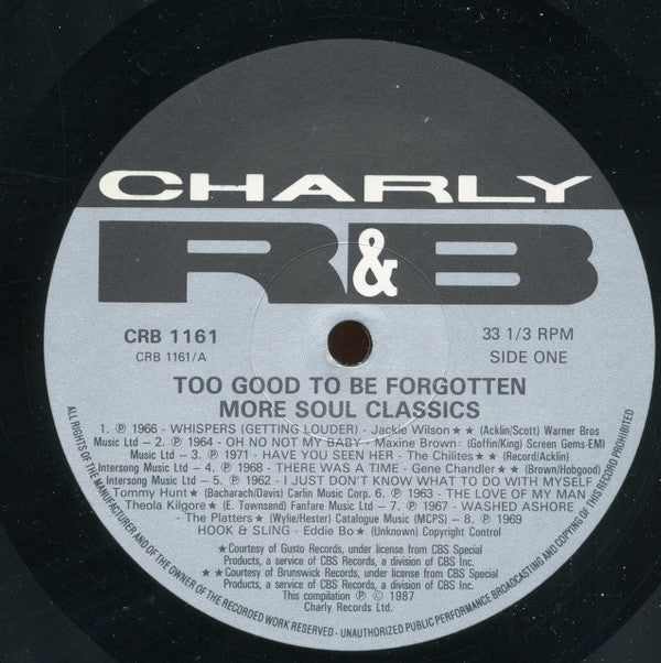 Various : Soul Classics Too Good To Be Forgotten (LP, Comp)
