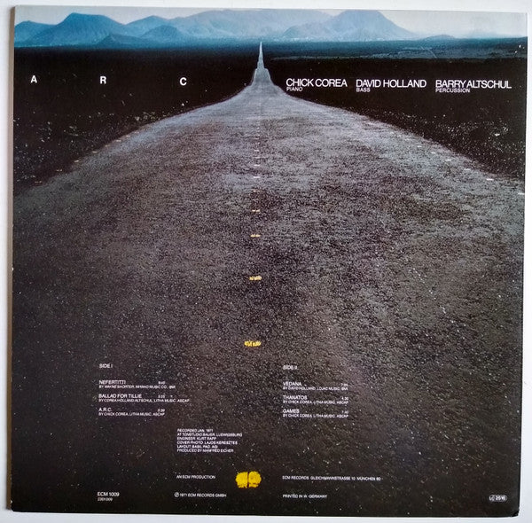 Chick Corea, David Holland*, Barry Altschul : A. R. C. (LP, Album, RE)