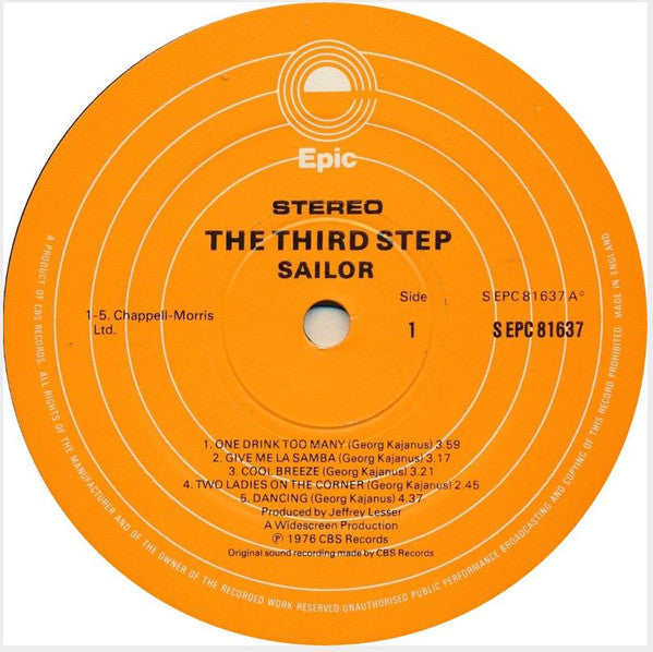 Sailor : The Third Step (LP, Album, Gat)