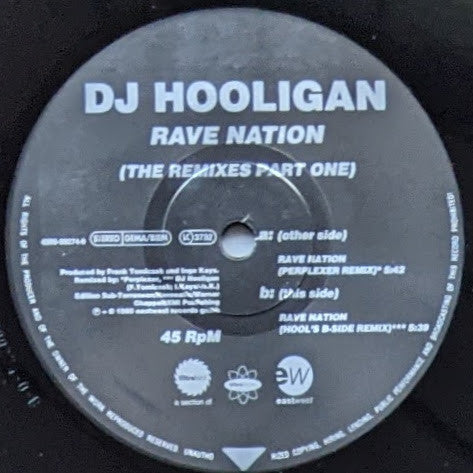 DJ Hooligan : Rave Nation (The Remixes Part One) (12")