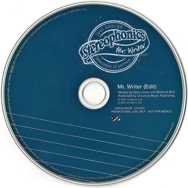 Stereophonics : Mr. Writer (CD, Single, Promo)