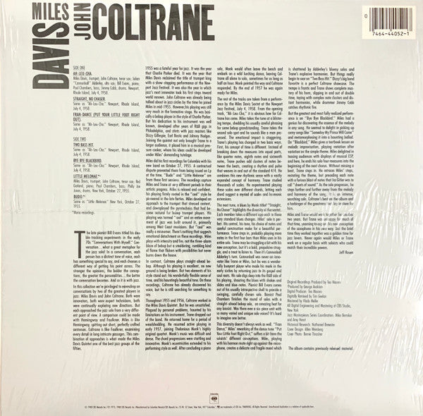 Miles Davis And John Coltrane : Miles & Coltrane (LP, Comp, RE, RM)