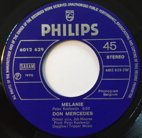 Don Mercedes : Rocky (7", Single)
