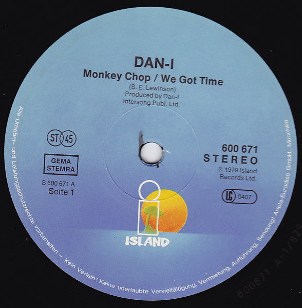 Dan-I : Monkey Chop / Roller Boogie (12")