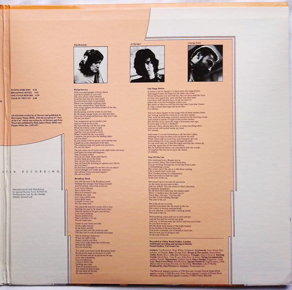 Al Stewart : Year Of The Cat (LP, Album, Ltd, RE, RM, RP)