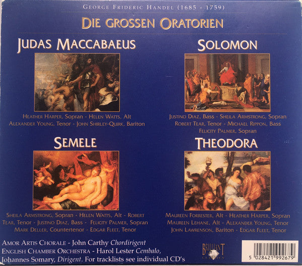 Georg Friedrich Händel : Die Grossen Oratorien: Judas Maccabaeus-Solomon-Semele-Theodora (8xCD, RE, Box)