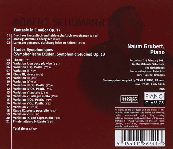 Robert Schumann, Naum Grubert : Symphonic Studies Op. 13; Fantasy Op. 17 (CD, Album)