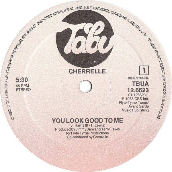 Cherrelle : You Look Good To Me (12", Maxi)