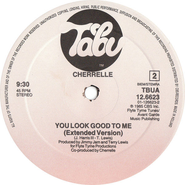 Cherrelle : You Look Good To Me (12", Maxi)