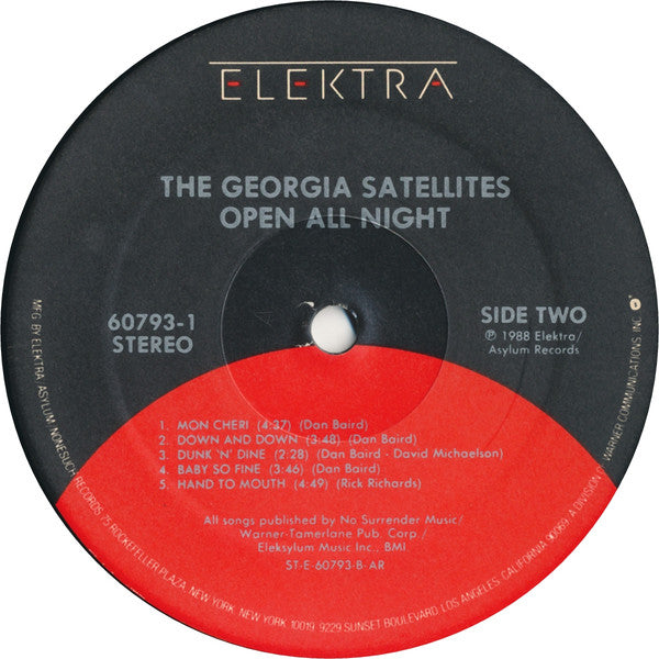 The Georgia Satellites : Open All Night (LP, Album, All)