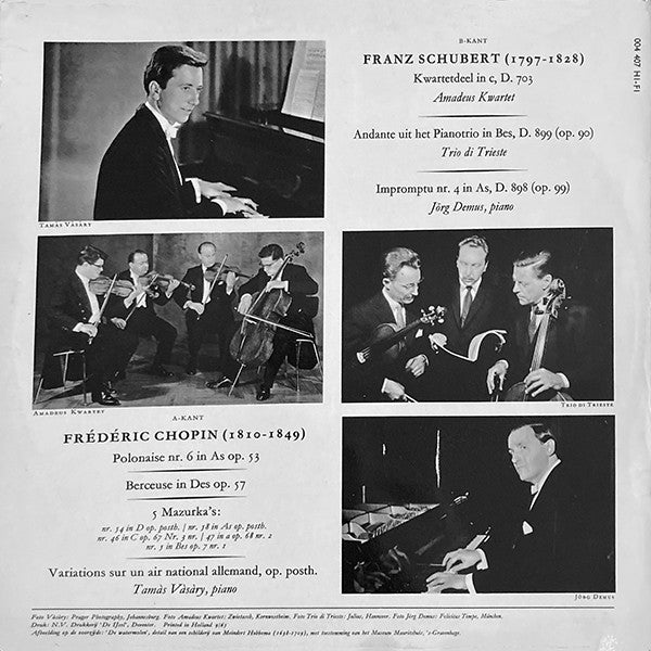 Frédéric Chopin · Franz Schubert : Meesterwerken In Miniatuur (LP, Comp, Mono)