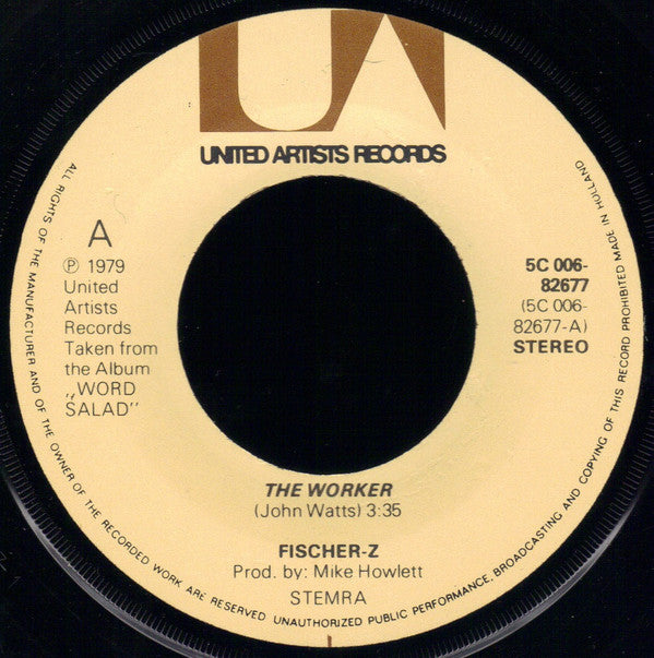 Fischer-Z : The Worker (7", Single)