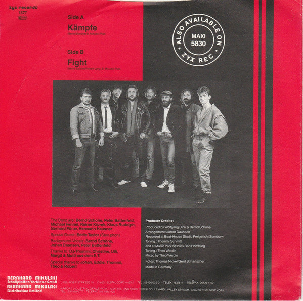Bernd Schöne : Kämpfe (7")