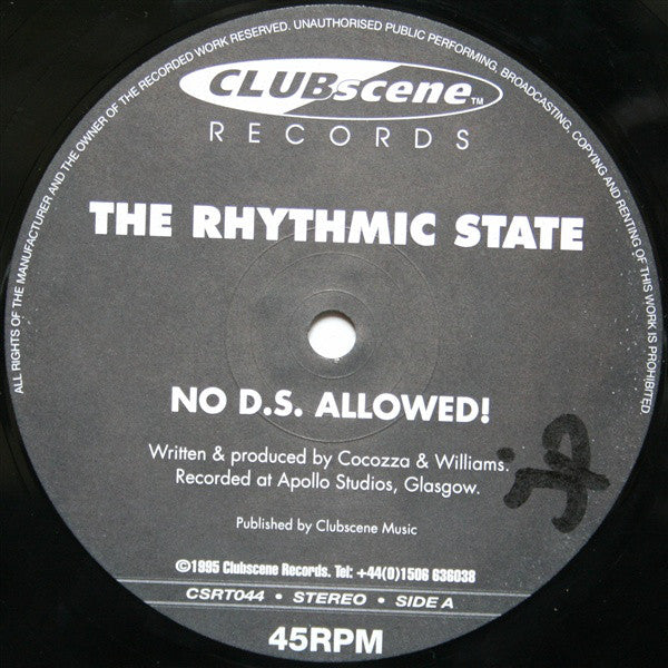 The Rhythmic State : No D.S. Allowed! (12")