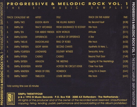Various : Progressive & Melodic Rock Vol. 1 • The SI Music Sampler (CD, Comp, Smplr)