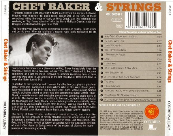 Chet Baker & Strings : Chet Baker & Strings (CD, Album, RE)