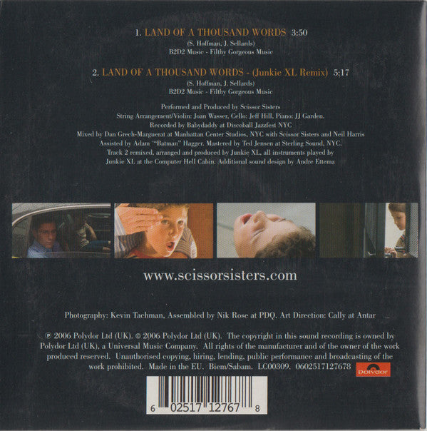 Scissor Sisters : Land Of A Thousand Words (CD, Single, Car)