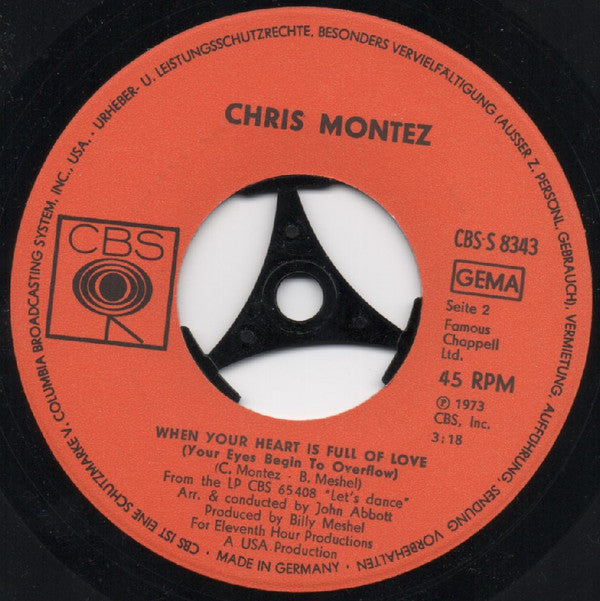 Chris Montez : Dolores, Dolores (I Told You I'd Be Back) / When Your Heart Is Full Of Love (Your Eyes Begin To Overflow) (7", Single)