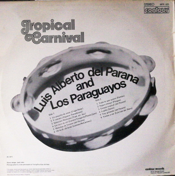 Luis Alberto del Parana y Los Paraguayos : Tropical Carnival (LP)