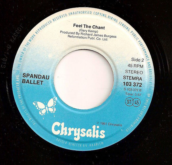 Spandau Ballet : Chant No.1 (I Don't Need This Pressure On) (7", Single)