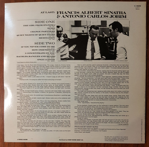 Francis Albert Sinatra* & Antonio Carlos Jobim : Francis Albert Sinatra & Antonio Carlos Jobim (LP, Album, RE)