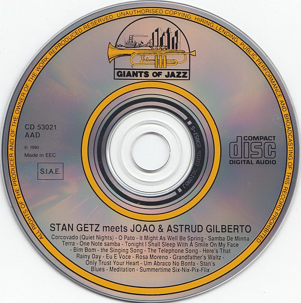 Stan Getz Meets João Gilberto And Astrud Gilberto : Stan Getz Meets Joao & Astrud Gilberto (CD, Comp, RE)