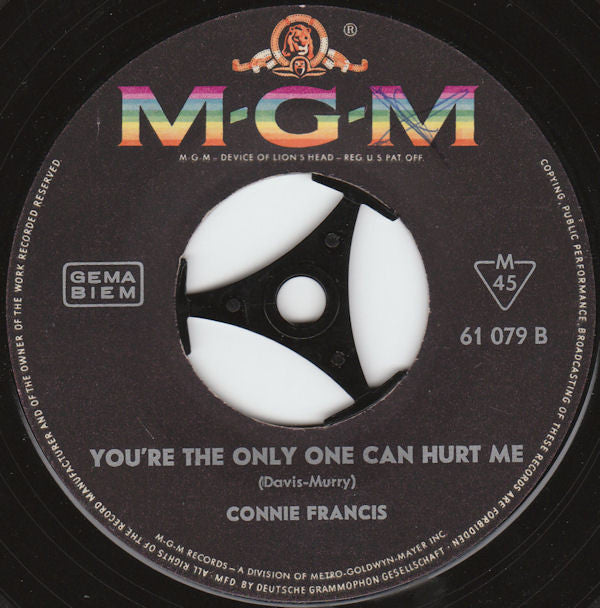 Connie Francis : If My Pillow Could Talk (7", Single, Mono)