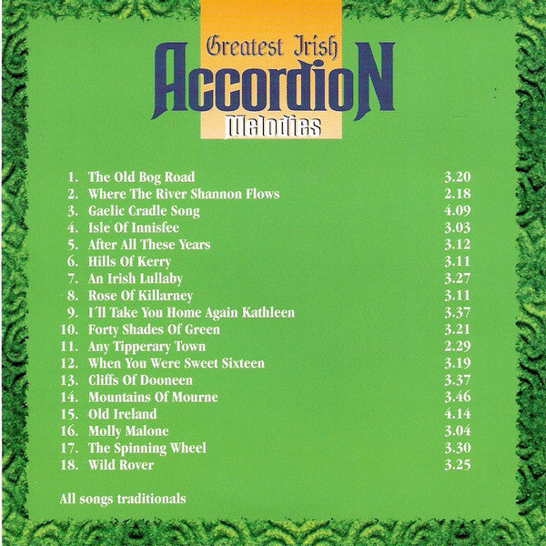 Unknown Artist : Greatest Irish Accordion Melodies CD 1 (CD, Comp)