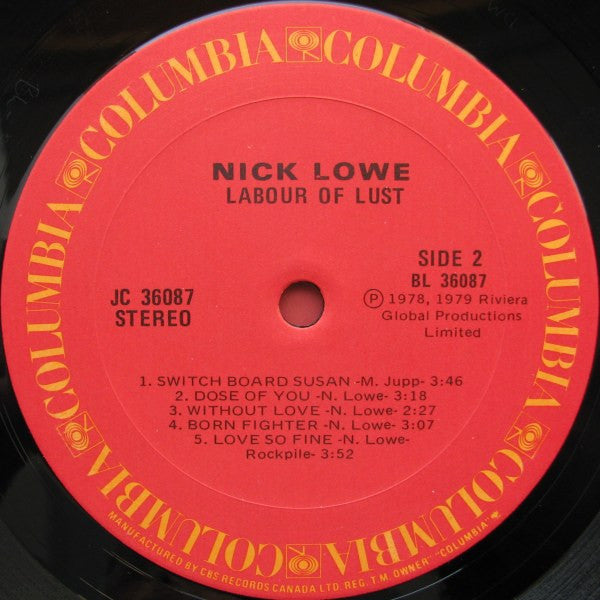 Nick Lowe : Labour Of Lust (LP, Album)
