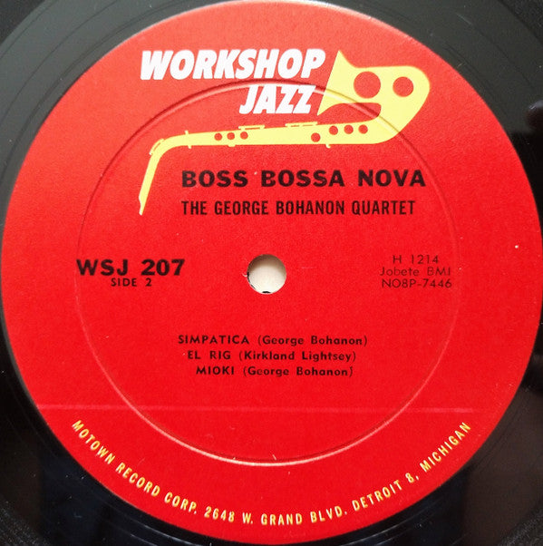George Bohanon Quartet : Boss:Bossa Nova (LP, Album, Mono, Hol)