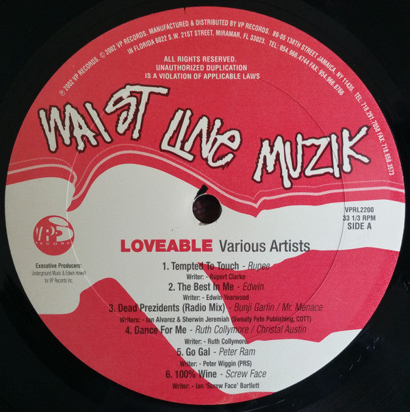 Various : Loveable & The Grippa Riddum (LP, Comp)
