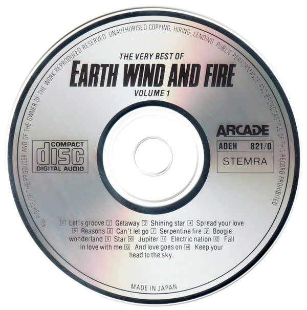 Earth, Wind & Fire : The Very Best Of Volume 1 (CD, Comp)