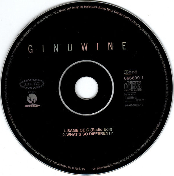 Ginuwine : Same Ol' G (CD, Single)