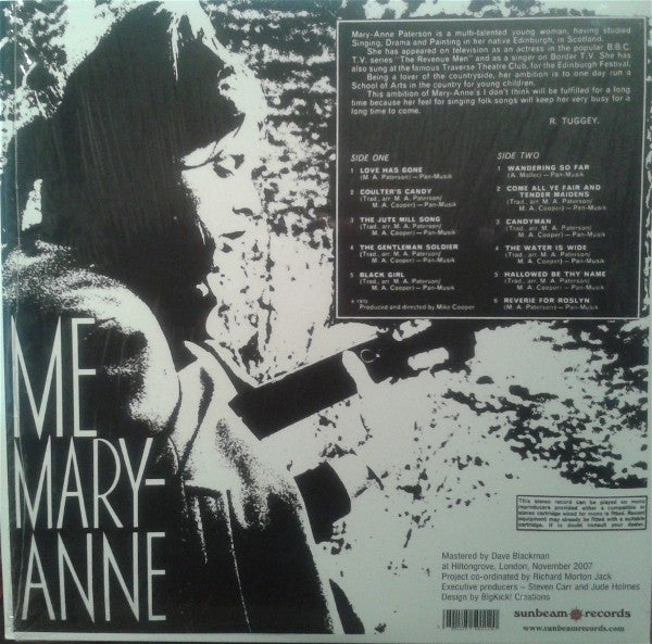 Mary-Anne Paterson : Me (LP, Album, RE, 180)