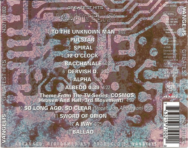 Vangelis : Greatest Hits (CD, Comp)