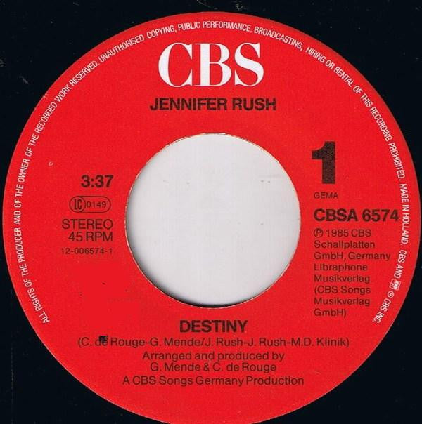 Jennifer Rush : Destiny (7", Single, RE)
