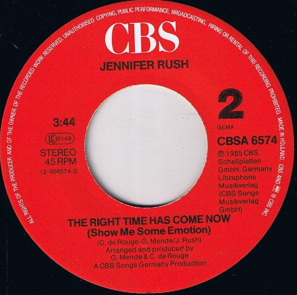 Jennifer Rush : Destiny (7", Single, RE)