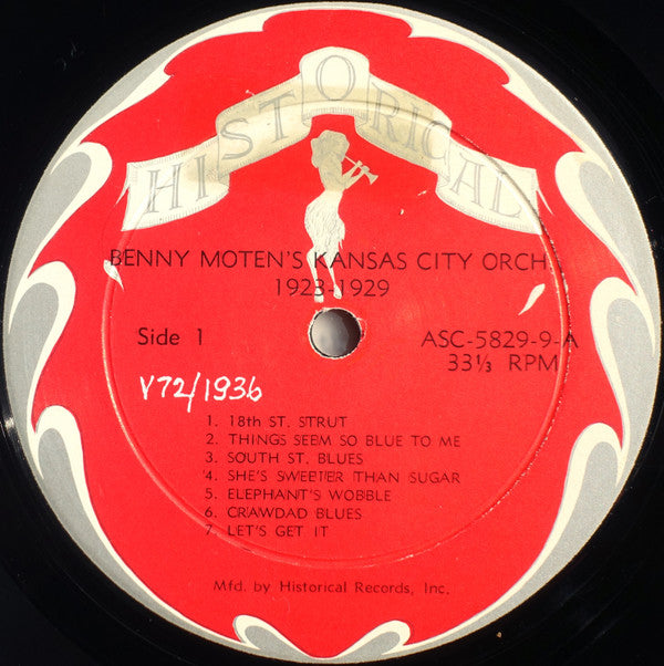 Bennie Moten's Kansas City Orchestra : Bennie Moten's Kansas City Orchestra 1923-1929 (LP, Comp, RE, RP)