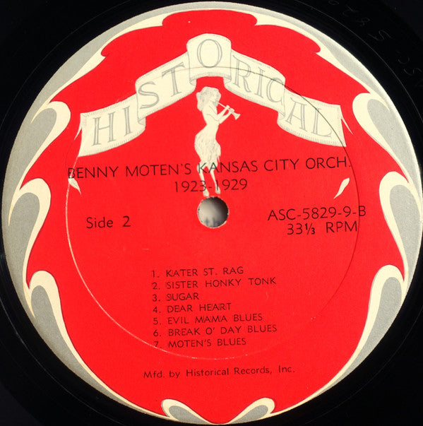 Bennie Moten's Kansas City Orchestra : Bennie Moten's Kansas City Orchestra 1923-1929 (LP, Comp, RE, RP)