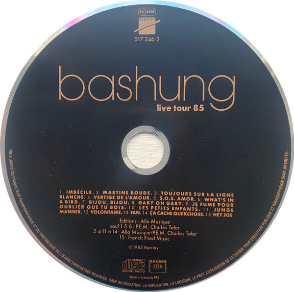 Alain Bashung : Live Tour 85 (CD, Album, RE)