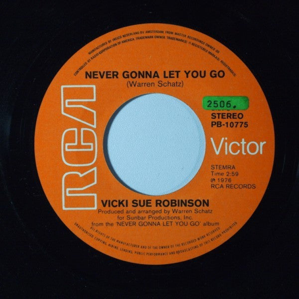 Vicki Sue Robinson : Never Gonna Let You Go (7", Single)