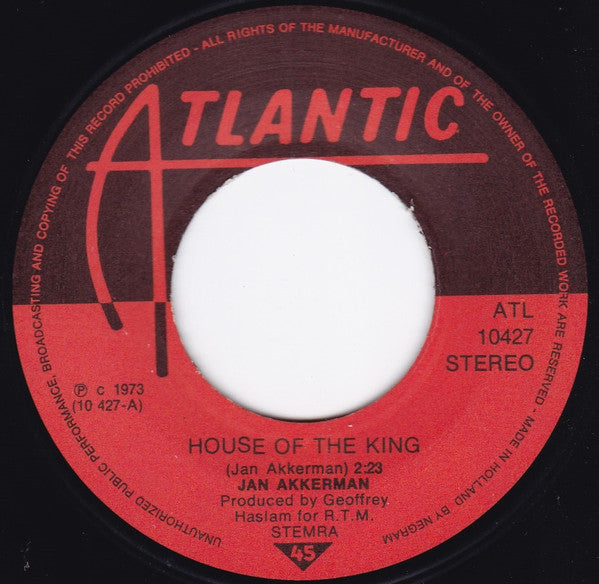 Jan Akkerman : House Of The King (7")