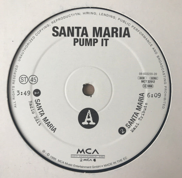 Pump It : Santa Maria (12")
