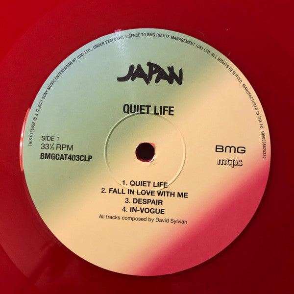 Japan : Quiet Life (LP, Album, RE, RM, Red)