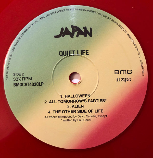 Japan : Quiet Life (LP, Album, RE, RM, Red)