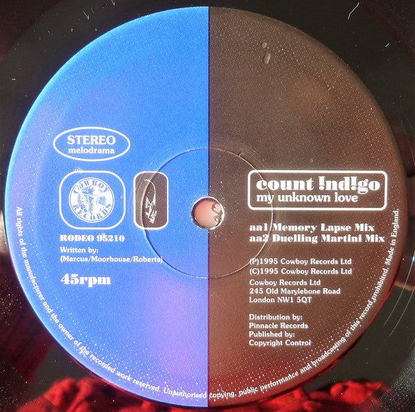 Count Indigo : My Unknown Love (10")