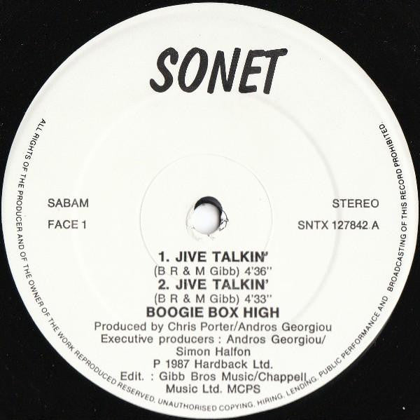 Boogie Box High : Jive Talkin' (12")