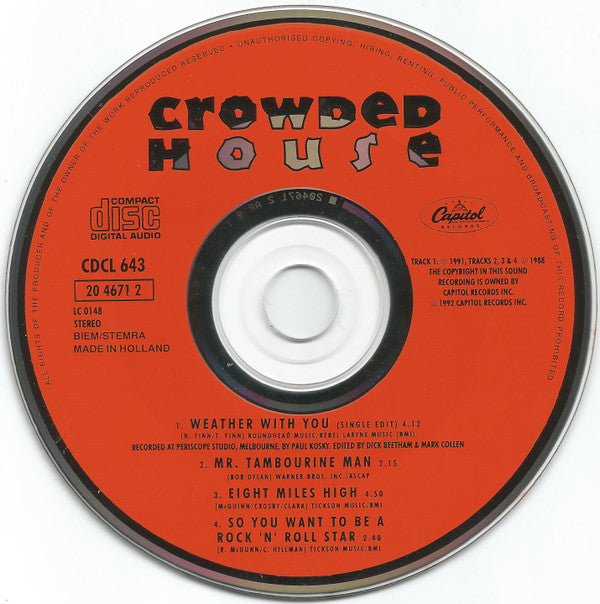 Crowded House : Weather With You (CD, Maxi)