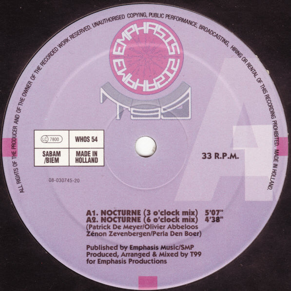 T99 : Nocturne (12")