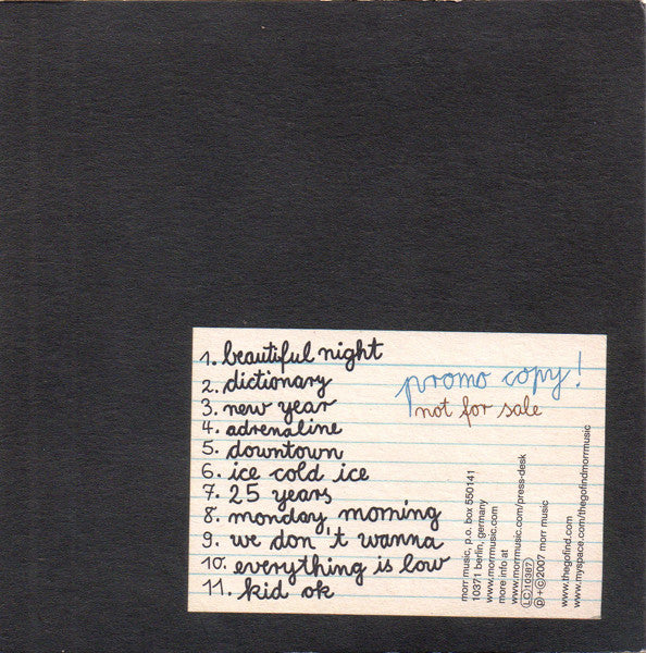 The Go Find : Stars On The Wall (CD, Album, Promo)